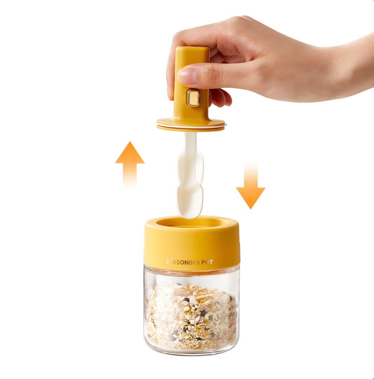 Spices Jar With Label And Scoop