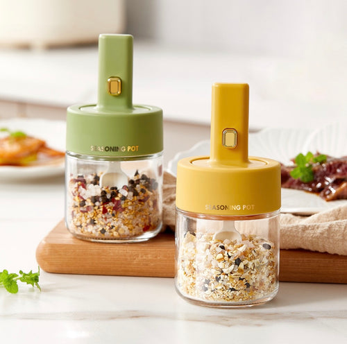 Spices Jar With Label And Scoop